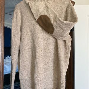 K Crew Patch Elbow Cream Sweater